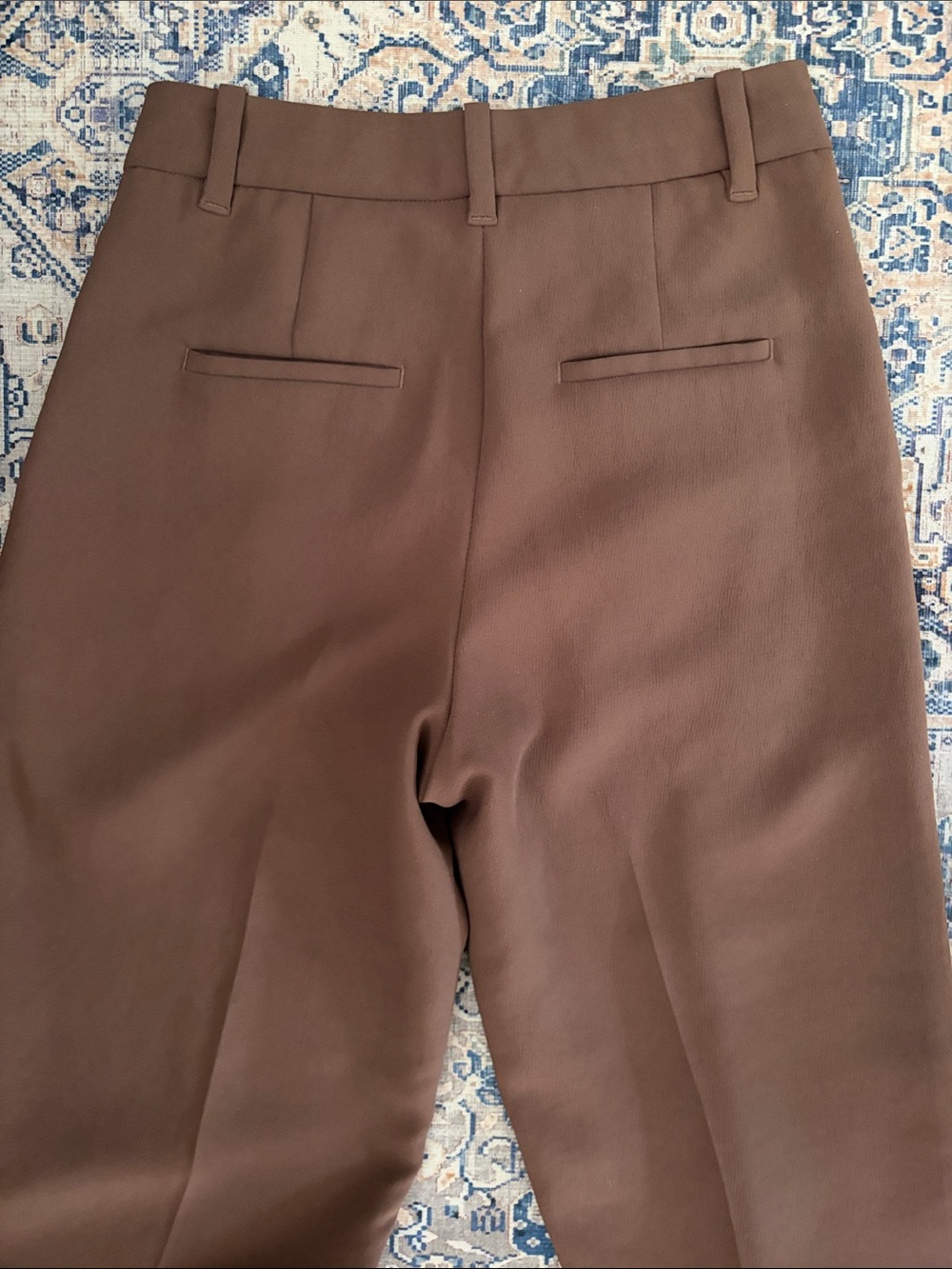 ARITZIA WILFRED Effortless Pants Brown Wide-Leg Women's Trousers Size 4 - Picture 6 of 6